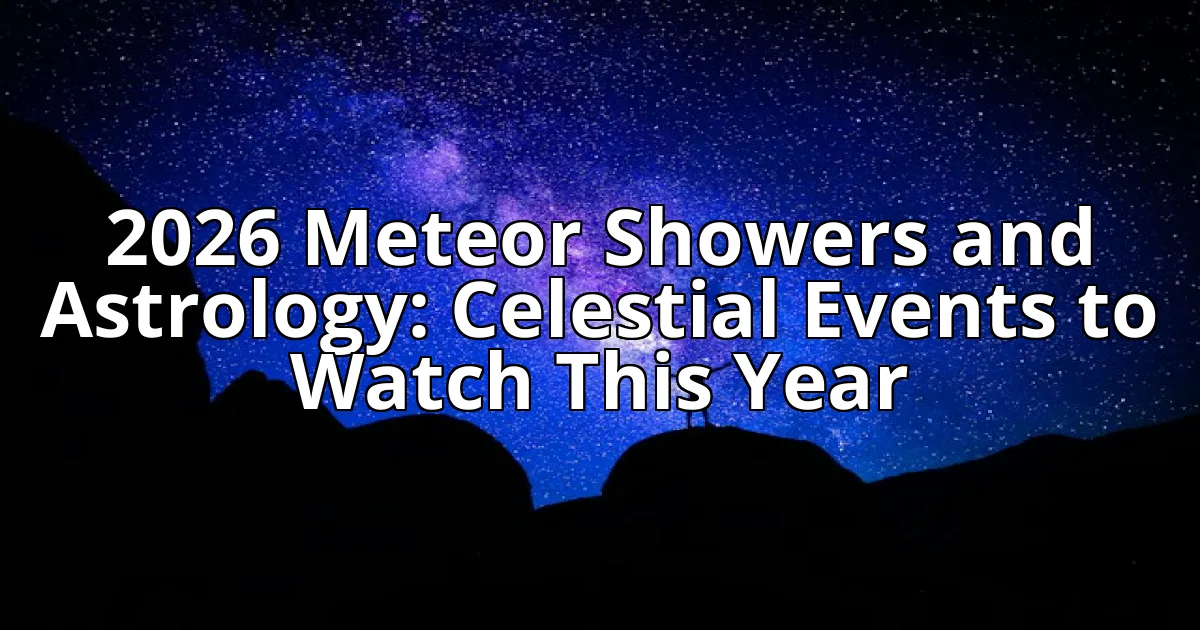 2026 Meteor Showers and Astrology: Celestial Events to Watch This Year cover image