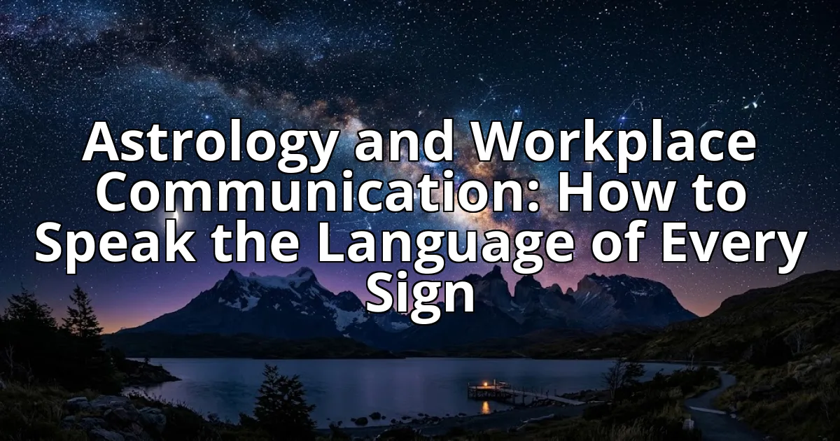 Astrology and Workplace Communication: How to Speak the Language of Every Sign cover image