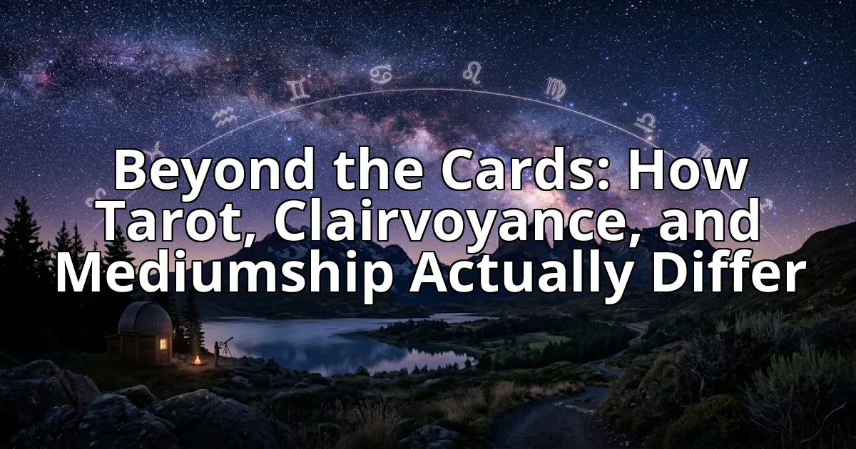 Beyond the Cards: How Tarot, Clairvoyance, and Mediumship Actually Differ cover image