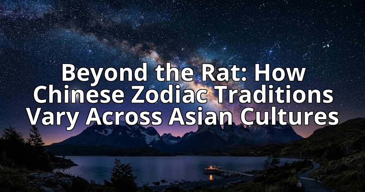 Beyond the Rat: How Chinese Zodiac Traditions Vary Across Asian Cultures cover image