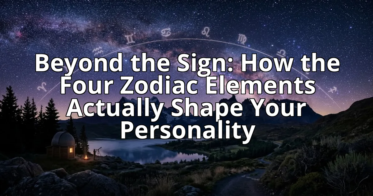 Beyond the Sign: How the Four Zodiac Elements Actually Shape Your Personality cover image