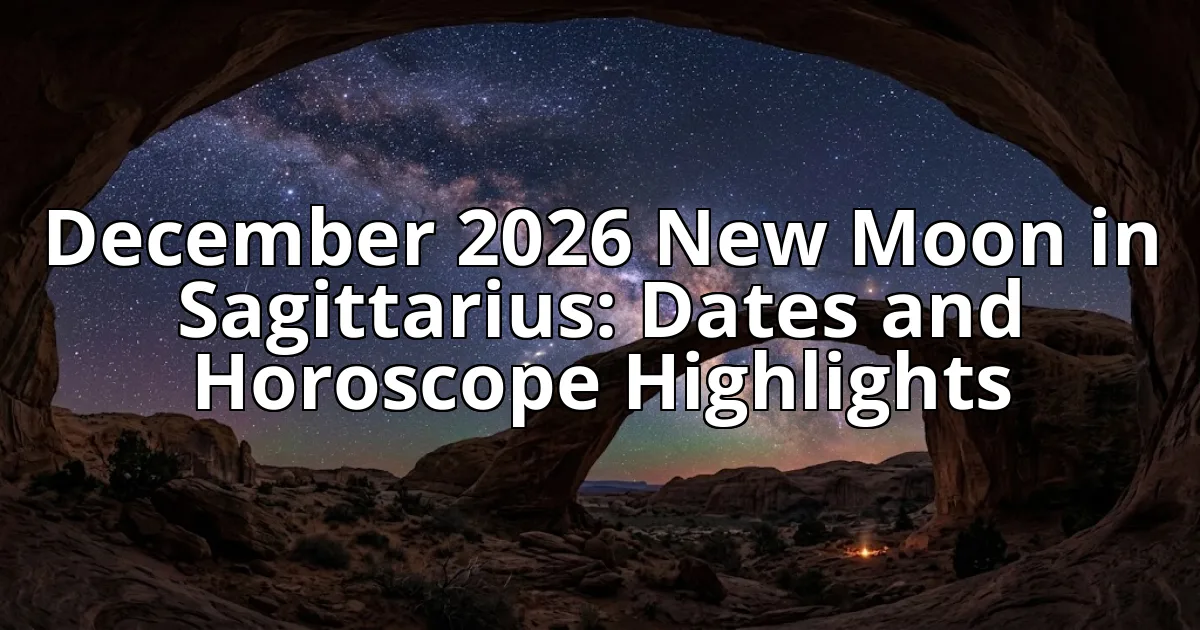 December 2026 New Moon in Sagittarius: Dates and Horoscope Highlights cover image