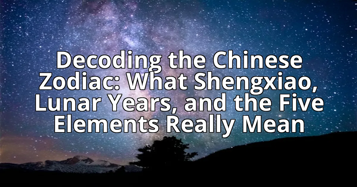 Decoding the Chinese Zodiac: What Shengxiao, Lunar Years, and the Five Elements Really Mean cover image