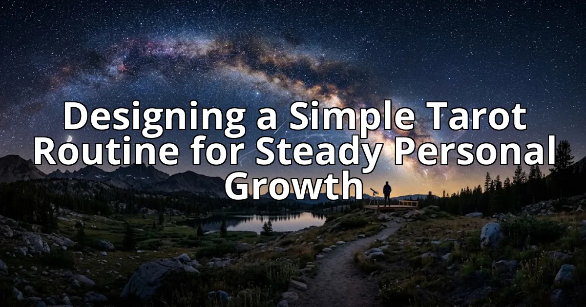 Designing a Simple Tarot Routine for Steady Personal Growth cover image