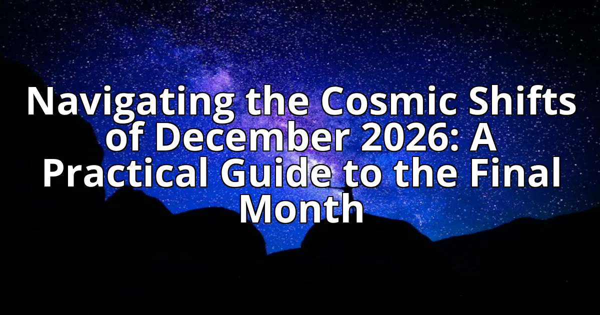 Navigating the Cosmic Shifts of December 2026: A Practical Guide to the Final Month cover image