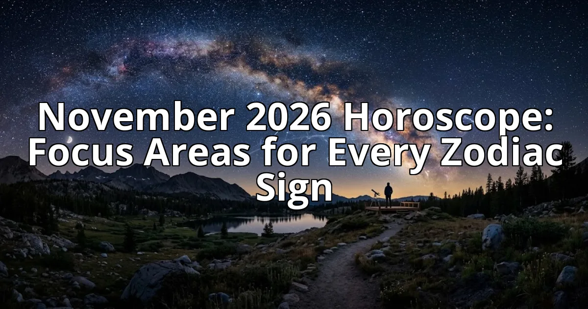 November 2026 Horoscope: Focus Areas for Every Zodiac Sign cover image