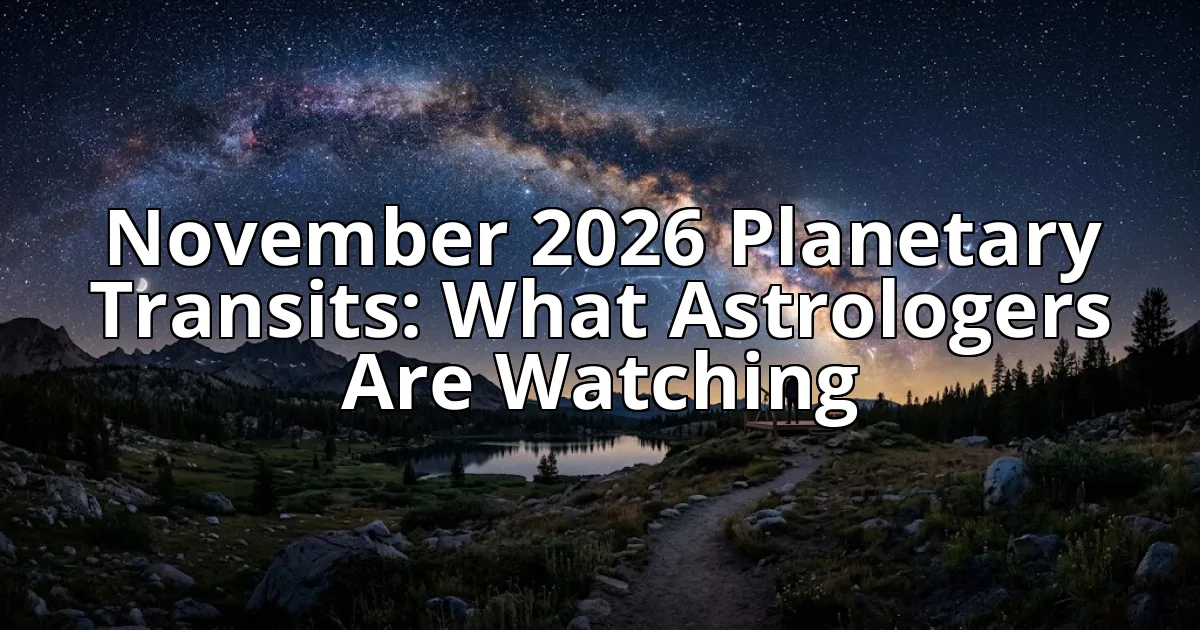 November 2026 Planetary Transits: What Astrologers Are Watching cover image