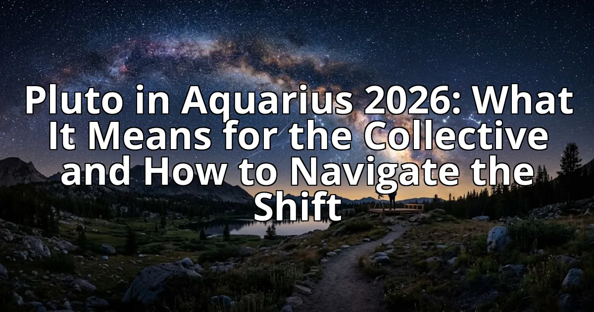 Pluto in Aquarius 2026: What It Means for the Collective and How to Navigate the Shift cover image