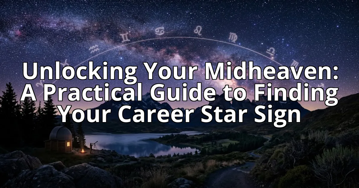 Unlocking Your Midheaven: A Practical Guide to Finding Your Career Star Sign cover image