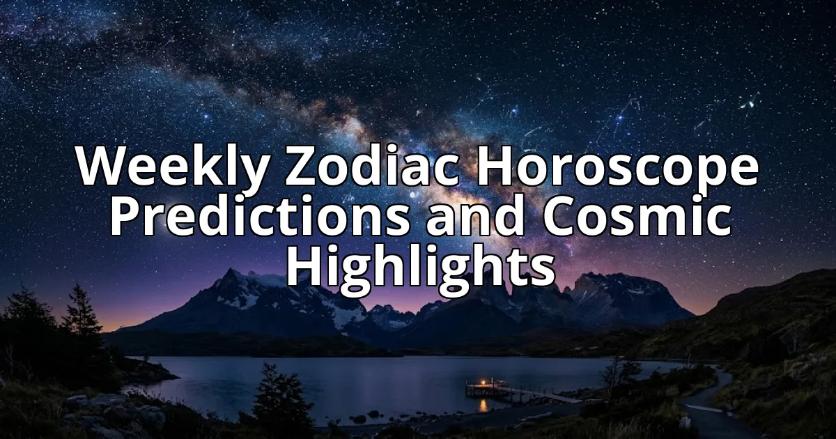Weekly Zodiac Horoscope Predictions and Cosmic Highlights cover image