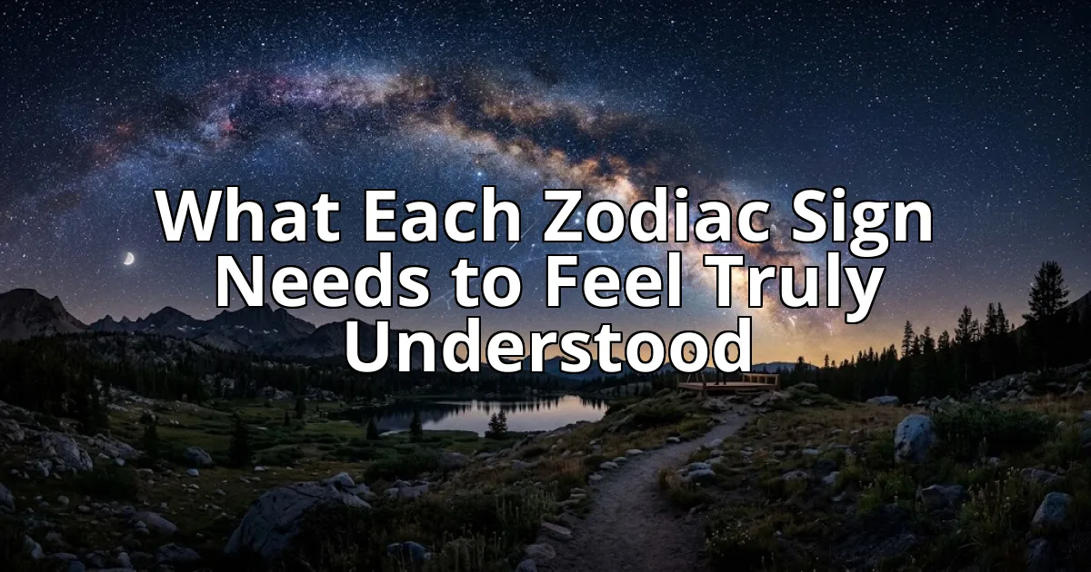 What Each Zodiac Sign Needs to Feel Truly Understood cover image