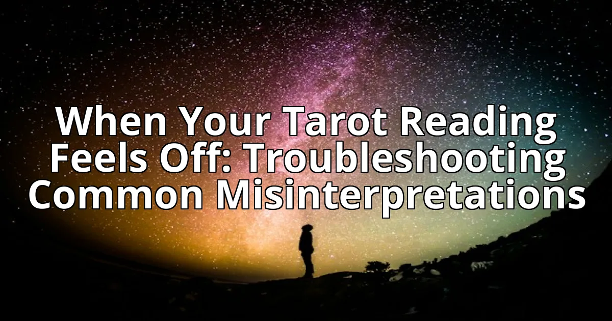 When Your Tarot Reading Feels Off: Troubleshooting Common Misinterpretations cover image