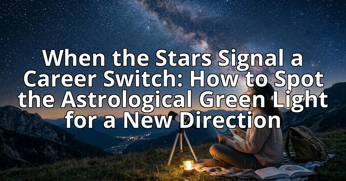 When the Stars Signal a Career Switch: How to Spot the Astrological Green Light for a New Direction cover image