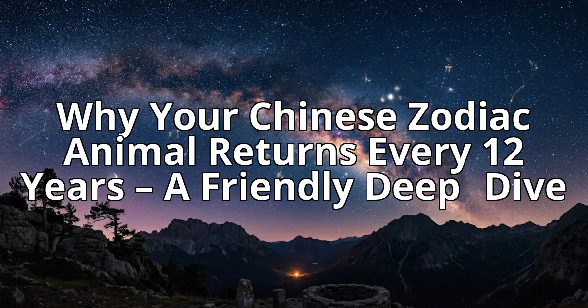 Why Your Chinese Zodiac Animal Returns Every 12 Years – A Friendly Deep‑Dive cover image