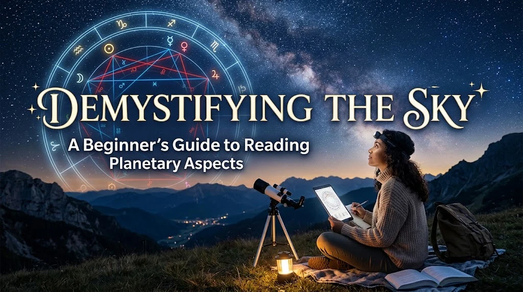 Demystifying the Sky: A Beginner’s Guide to Reading Planetary Aspects cover image